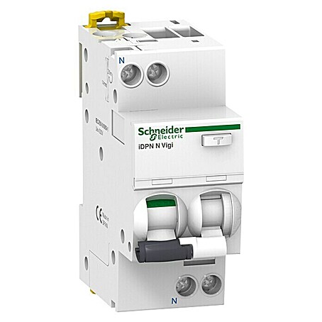 Schneider Electric FI/LS-Schalter iDPN N Vigi (16 A, Art Fehlerstrom: Typ A, 30 mA, Auslösecharakteristik: B, Polanzahl: 2)