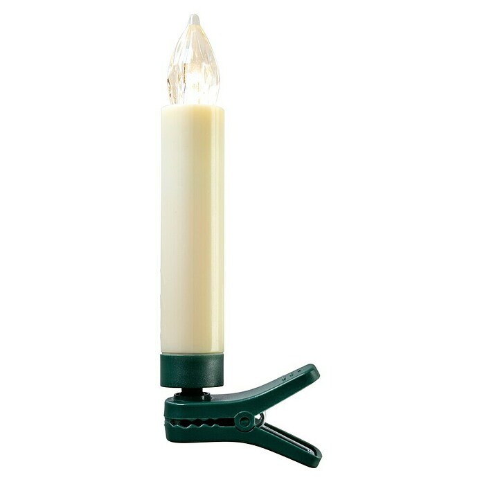 Set de velas navideñas con LED (Para interior, Número de bombillas: 20 ud., Marfil, IP20)