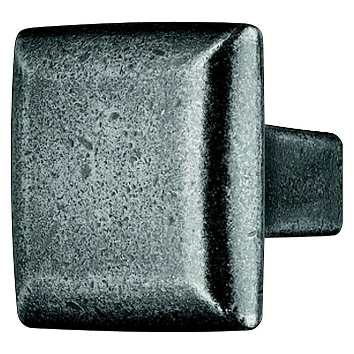 Möbelknopf (M4, L x B x H: 25 x 25 x 27 mm, Zinkdruckguss, Silber)