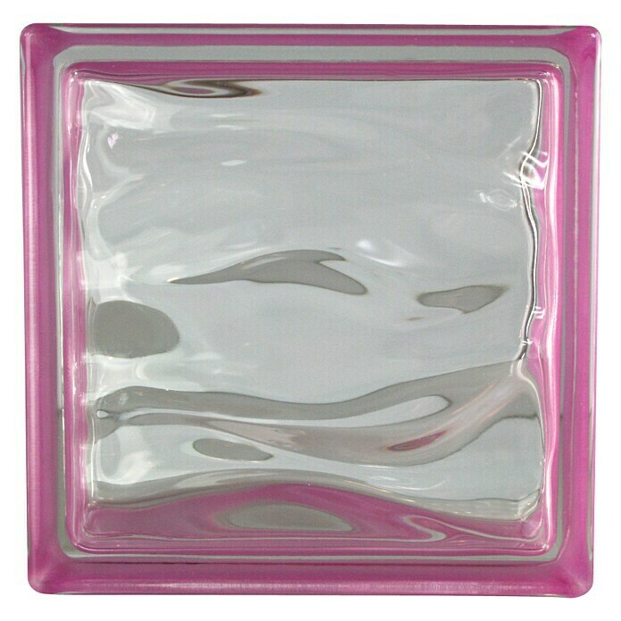 Fuchs Design Bloque de vidrio BM Reflex (Amatista, Aqua, 19 x 19 x 8 cm)