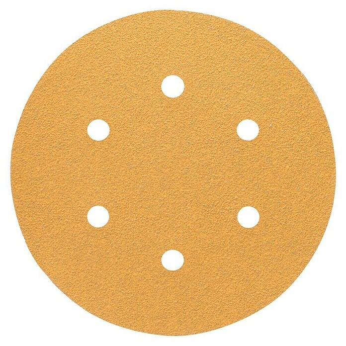 Craftomat Hoja de lija (Diámetro: 150 mm, Granulación: 80, Perforado)