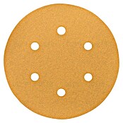 Craftomat Hoja de lija (Diámetro: 150 mm, Granulación: 120, Perforado)