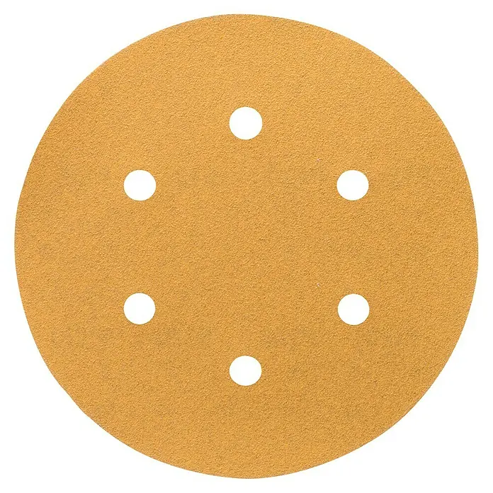 Craftomat Hoja de lija BFWP - Diámetro: 150 mm, Grano: 120, Perforado - Disco de lijado con agujeros para una extracción eficiente del polvo, perfecto para madera y metal.
