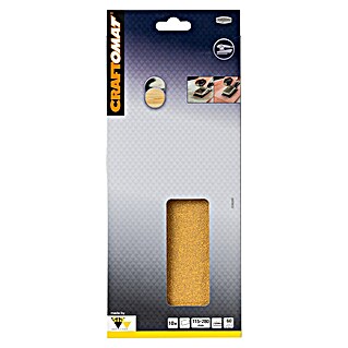 Craftomat Hoja de lija (L x An: 280 x 115 mm, Grano: 60, 10 ud., Pinzas, Sin perforar)