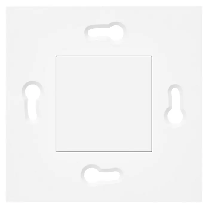 Osram Smart+ Schalter 4G matter - Weiß, Innen - Weiße Abdeckplatte mit quadratischer Aussparung und Befestigungslöchern für eine einfache Installation und sicheren Halt.