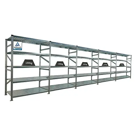 Proregal  Metallregal Fachbodenregal PROXIMO 1x Grundregal + 4x Anbauregal