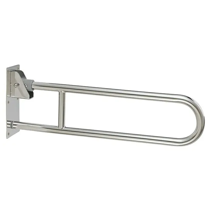 careosan WC-Aufstehbügel - Länge: 60 cm, Belastbarkeit: 100 kg, Klappbar, Chrom - Klappbarer Haltegriff aus Edelstahl. Der Haltegriff ist an einer Wandhalterung befestigt und bietet zusätzliche Sicherheit im Badezimmer.
