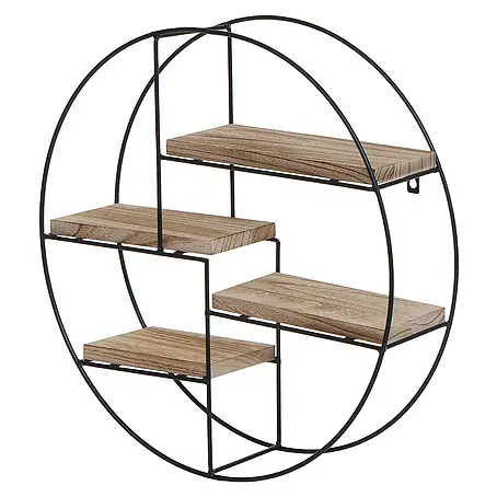 Berlinlodge  Holzregal Wandregal rund