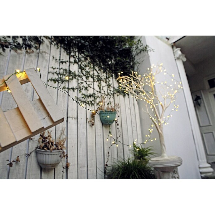 Tween Light Guirnalda luminosa LED (Para exterior, 200 luces, 8 m, Blanco cálido)