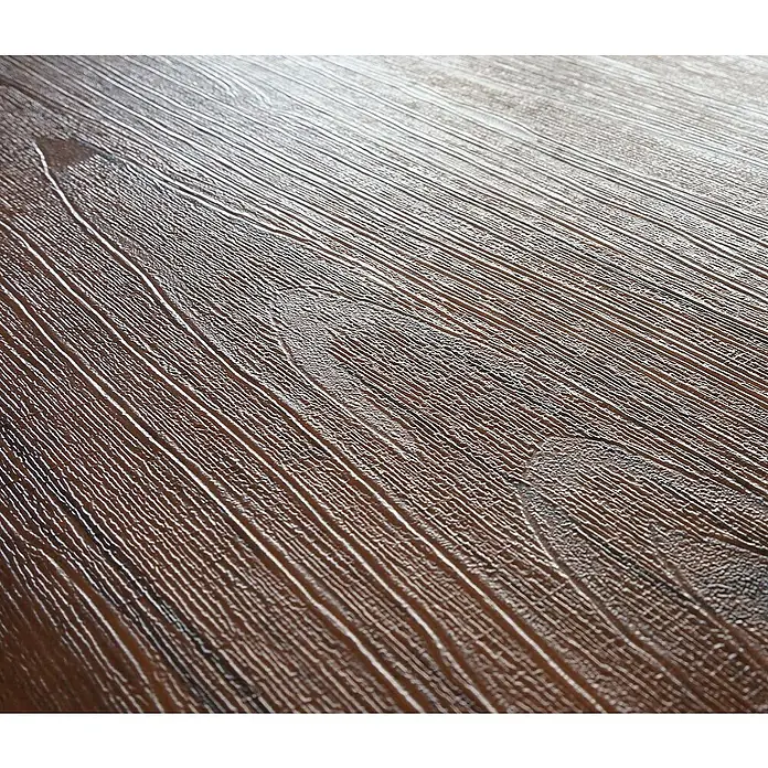 Berlinlodge Holzregal Bücherregal - H x B x T: 121 x 80 x 30 cm, Anzahl Böden: 4 Stk., Aufstellen, Wildeiche - Nahaufnahme eines Laminatbodens in Holzoptik, der eine warme und natürliche Atmosphäre ausstrahlt. Die Maserung ist gut sichtbar.