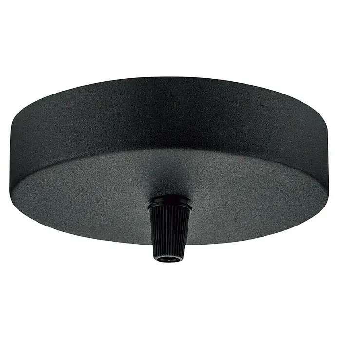 Home Sweet Home Lampenbaldachin - 1-fach, Schwarz, Metall, 11 cm - Deckenbaldachin in Schwarz mit zentralem, geriffeltem Kabelausgang für Pendelleuchten, ideal für moderne Inneneinrichtung.