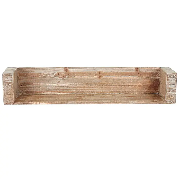 Berlinlodge Holzregal Wandregal - H x B x T: 19 x 84 x 18 cm, Anzahl Böden: 1 Stk., Einhängen, Braun - Holzregal mit rustikalem Finish für Wanddekoration oder zur Aufbewahrung kleiner Gegenstände. Praktisches und dekoratives Wohnaccessoire.