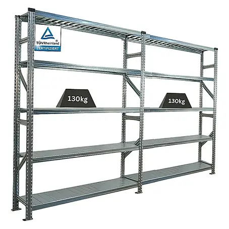 Proregal  Metallregal Fachbodenregal PROXIMO 1x Grundregal + 1x Anbauregal
