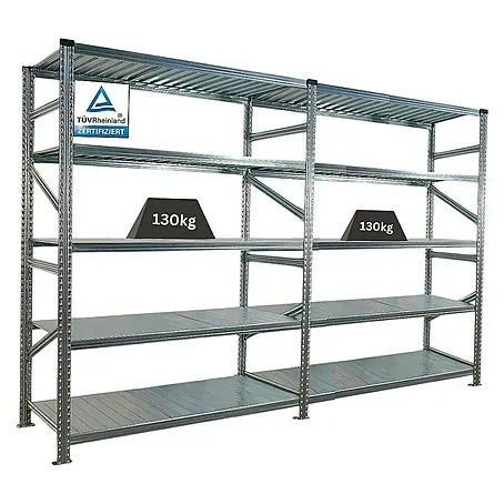 Proregal  Metallregal Fachbodenregal PROXIMO 1x Grundregal + 1x Anbauregal