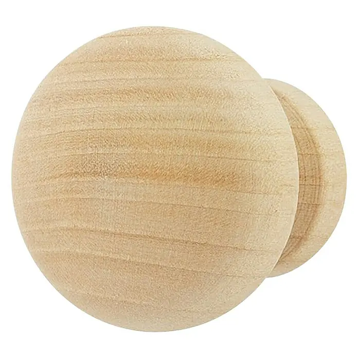 Häfele Möbelknopf - Typ Möbelgriff: Knopf, Holz, Lackiert, Durchmesser: 30 mm - Dieser Artikel zeigt einen Holzkugel-Knauf, der sich ideal für Möbelprojekte oder zum Basteln eignet. Natürliche Holzmaserung sorgt für rustikalen Charme.