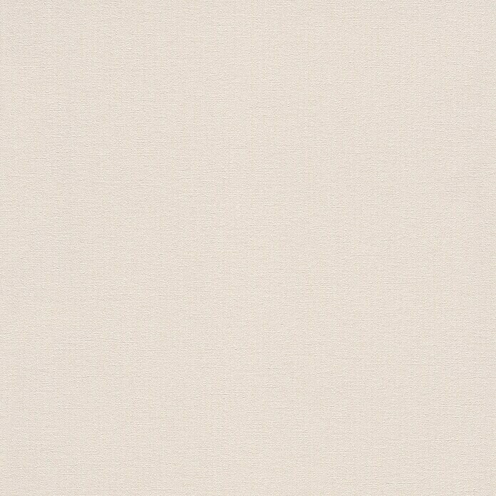 Rasch Vliestapete (Beige/Creme, Uni, Stoff-Optik, 10,05 x 0,53 m)