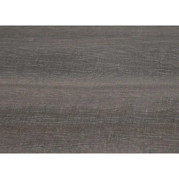 Berlinlodge Holzregal Wandregal - H x B x T: 40 x 40 x 13 cm, Anzahl Böden: 3 Stk., Einhängen, Dunkelgrau - Detailansicht einer Platte mit dunkler, horizontaler Holzmaserung. Ideal für Möbel oder Wandverkleidungen.