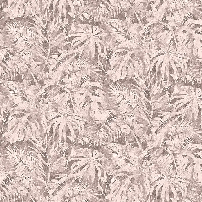 A.S. Création Cosmoliving by Cosmopolitan Fototapete Palme - B x H: 159 x 280 cm, Vlies, Rosa-Beige - Ein bezauberndes Muster mit exotischen Blättern in zarten Rosatönen, das eine ruhige und tropische Atmosphäre in jeden Raum bringt.