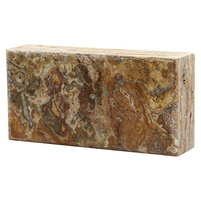 Fuchs Design Natursteinziegel Crystal Collection NatureTouch (Rain Forest Brown, Poliert, 20 x 10 x 5 cm)