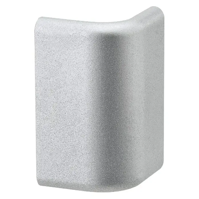 Paulmann Duo Endkappe Cap - 24 x 22 x 42 mm, Kunststoff - Nahaufnahme eines silbernen Eckschutzes. Ideal, um Ecken vor Beschädigungen zu schützen und gleichzeitig ein modernes Aussehen zu bewahren.