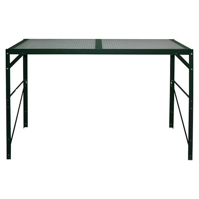 Vitavia Gewächshaus-Mehrzwecktisch (54 x 121 x 76 cm, Smaragd, Ablagefach)