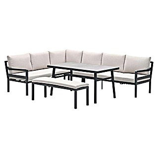 Garden Impressions Loungeset Corsica (4 -delig, Donkergrijs)