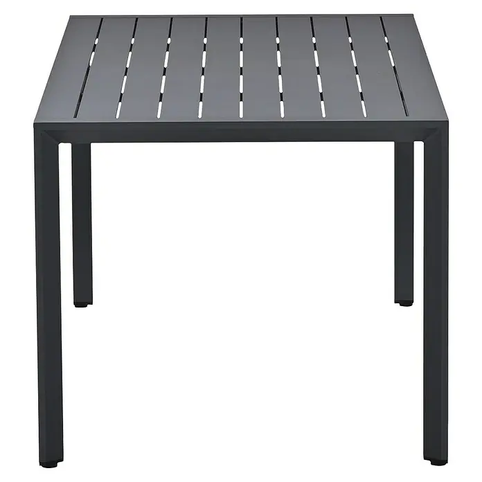 Garden Impressions Gartentisch Felini - L x B x H: 160 x 84 x 72 cm, Aluminium, Rechteckig, Schwarz/Anthrazit - Grauer Gartentisch mit Lattenrost-Tischplatte und robustem Rahmen. Ideal für den Außenbereich und stilvolle Zusammenkünfte im Freien.