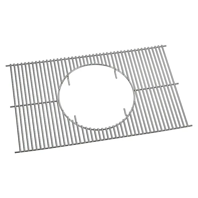 Kingstone KMS Parrilla para barbacoa - Acero inoxidable, Específico para: Kingstone Rock 455 - Rejilla de acero inoxidable con corte circular, ideal para asar a la parrilla.
