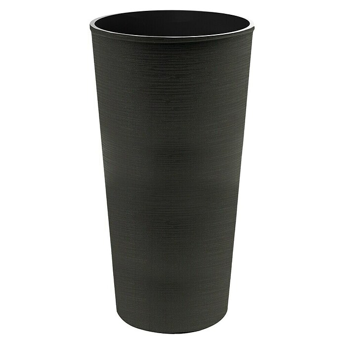 Okrogli stebrasti cvetlični lonec Melrose Glamour  (Plastika, Antracit) | 8444 - Kunststoff Pflanzgefäße | IAKB - Gefäße Outdoor | IAK - Gefässe,Deko outdoor, Zeitschriften | IA - Gartenhartware | I - Stadtgarten | BAUHAUS