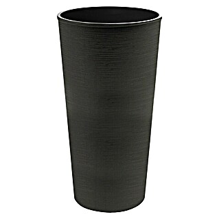 Okrogli stebrasti cvetlični lonec Melrose Glamour (Plastika, Antracit)