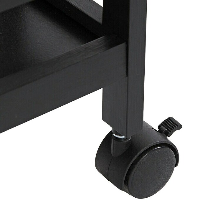 Versa Carro de cocina (L x An x Al: 15 x 36 x 74 cm, Negro, Acero) | BAUHAUS