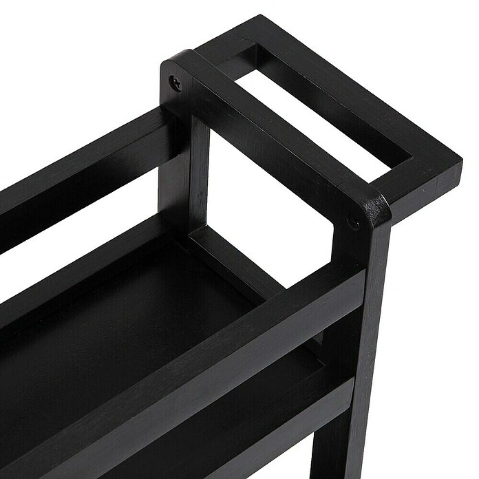 Versa Carro de cocina (L x An x Al: 15 x 36 x 74 cm, Negro, Acero) | BAUHAUS