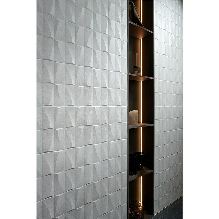 Revestimiento de pared Brikston Decor (30 x 90 cm, Blanco, Rectificado, Relieve) | BAUHAUS
