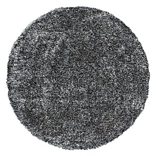 Kayoom Hochflorteppich Diamond (Grau/Weiß, Durchmesser: 160 cm, 100 % Polyester)