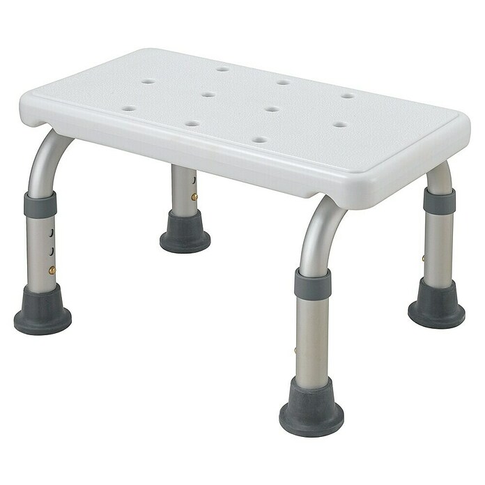 careosan Badopstap (In hoogte verstelbaar: 23,5 - 27,5 cm, Belastbaarheid: 110 kg, Wit)