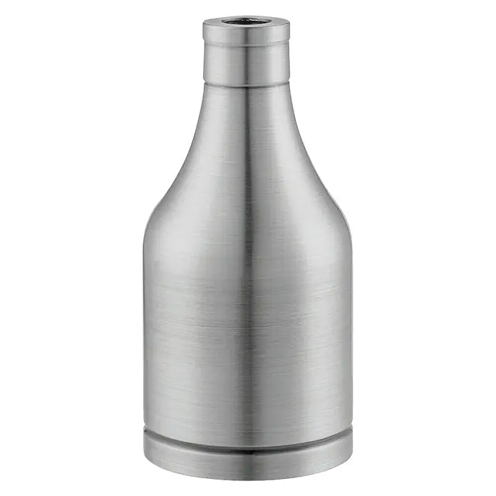 Home Sweet Home Lampenhülse - Stahl, Metall - Metallener Shisha-Aufsatz in Silber mit gebürsteter Textur, ideal für ein modernes und stilvolles Raucherlebnis. Solide Verarbeitung und edles Design.