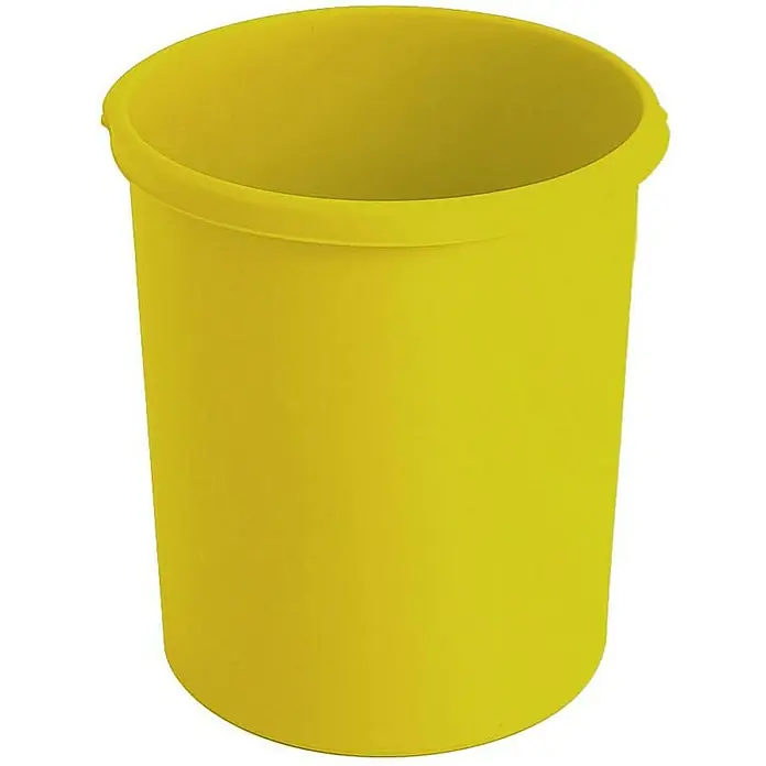 Proregal Papierkorb klassisch & rund aus Kunststoff - 30 l, Kunststoff, Gelb - Gelber Eimer aus Kunststoff, ideal für den Haushalt oder den Garten. Robust und vielseitig einsetzbar.