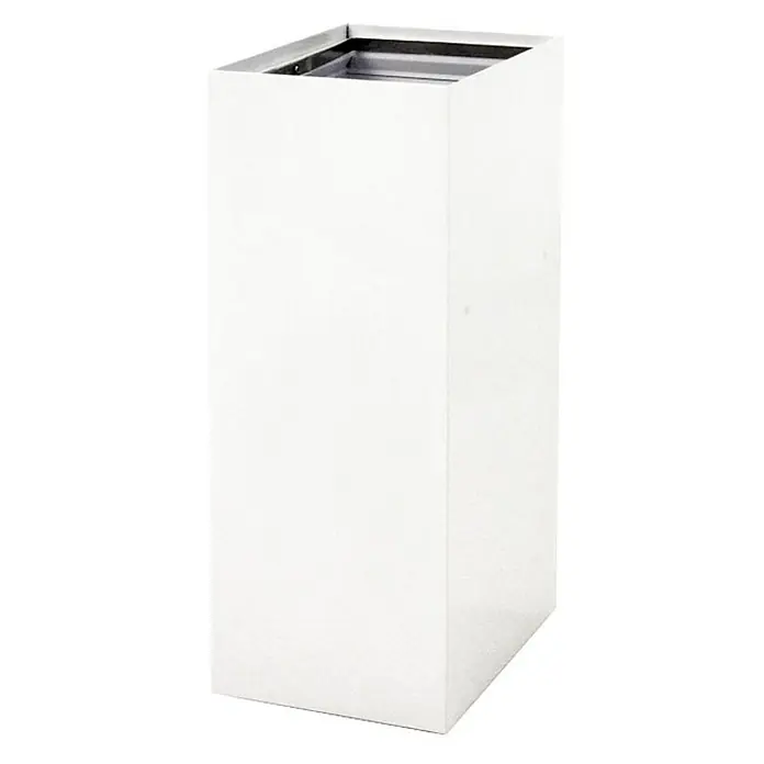 Proregal Mülltrennsystem Robust & modular - 60 l, Stahl, Weiß - Elegantes, hohes, weißes Pflanzgefäß mit rechteckigem Querschnitt. Ideal für moderne Innen- und Außenbereiche. Der Pflanzkübel bietet ausreichend Platz für Pflanzen.