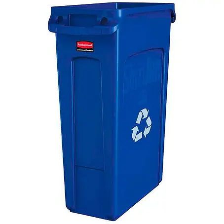 Proregal  Standard-Mülleimer Rubbermaid Slim Jim Mülleimer mit Belüftungskanälen