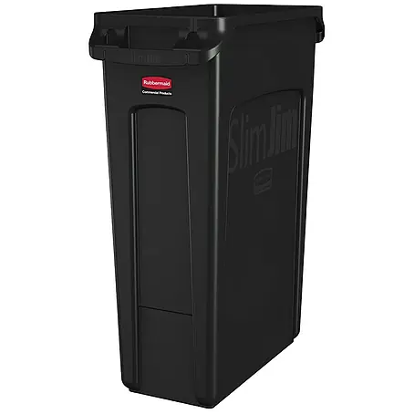 Proregal  Standard-Mülleimer Rubbermaid Slim Jim Mülleimer mit Belüftungskanälen