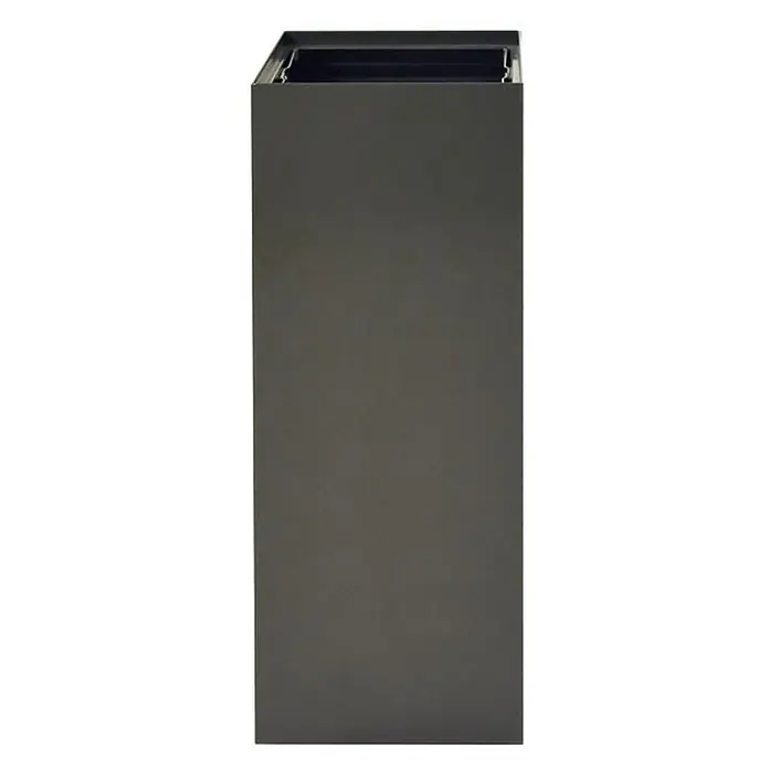 Proregal Mülltrennsystem Robust & modular - 60 l, Stahl, Anthrazit - Ein schlanker, hoher Pflanzkasten in dunklem Grau, ideal für moderne Gärten und Innenräume, bietet Platz für Pflanzen.