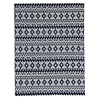 Kayoom Flachgewebeteppich Sunny 200 (Blau, 150 x 80 cm, 100% Polyester)