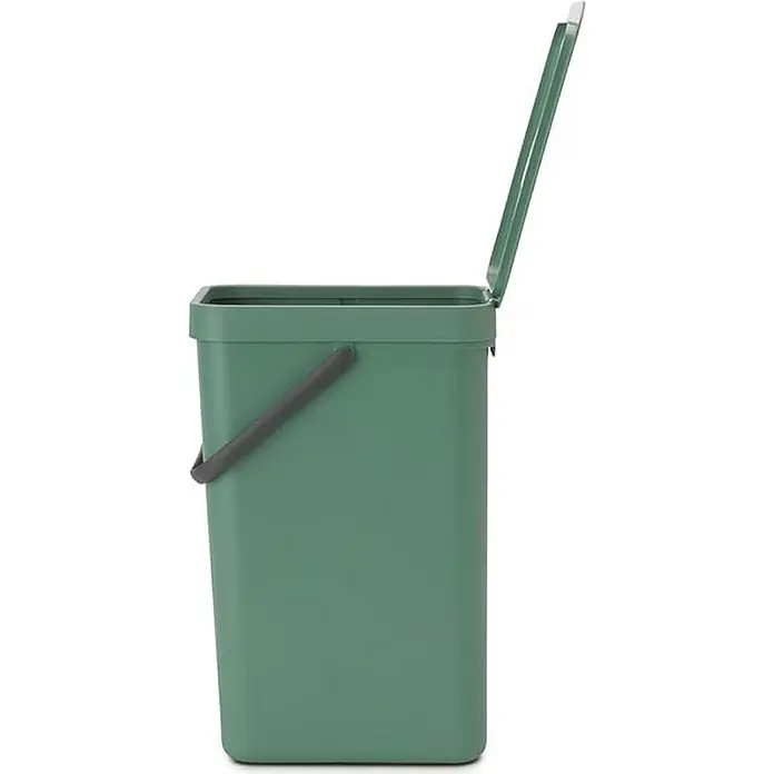 Proregal Standard Mülleimer Brabantia Abfallsammler mit Stay-open Deckel - 16 l, Kunststoff, Dunkelgrün - Grüner Abfalleimer mit Deckel und Tragegriff, ideal für Küche oder Bad. Praktisch und stilvoll für die Abfallentsorgung.