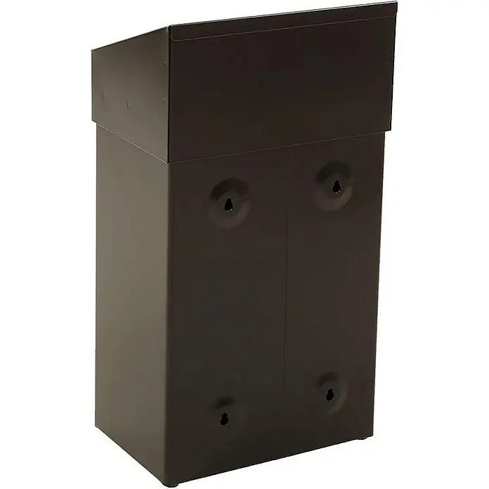 Proregal Schwingdeckeleimer Robuster Abfallbehälter mit Pushdeckel - 50 l, Metall, Schwarz - Eine braune Wandbriefkasten, der für eine sichere Postaufbewahrung entwickelt wurde. Er ist robust und bietet Schutz vor Witterungseinflüssen.