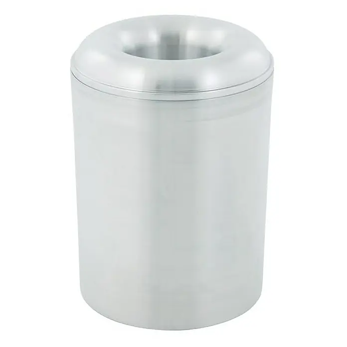 Proregal Papierkorb & Abfallsammler aus Aluminium selbstlöschend - 20 l, Aluminium, Silber - Silberfarbener, zylindrischer Abfalleimer aus Metall mit einer runden Öffnung oben. Das ideale Behältnis für Sauberkeit und Ordnung.
