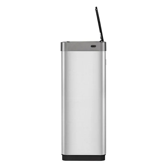 Proregal Sensormülleimer Sensor-Abfallbehälter aus mattem Edelstahl - 47 l, Edelstahl, Silber - Silberfarbener, rechteckiger Simplehuman-Mülleimer mit offenem Deckel, ideal für jede Küche oder jedes Büro. Stilvolles Design für Sauberkeit.