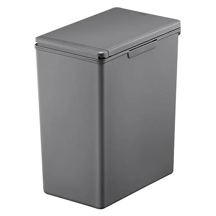 Proregal Sensormülleimer Moderner quadratischer Abfalleimer mit Touch-Bar-Deckel - 20 l, Kunststoff, Grau - Ein grauer, rechteckiger Mülleimer mit Deckel. Der Mülleimer hat ein schlankes, modernes Design und ist aus robustem Material gefertigt.