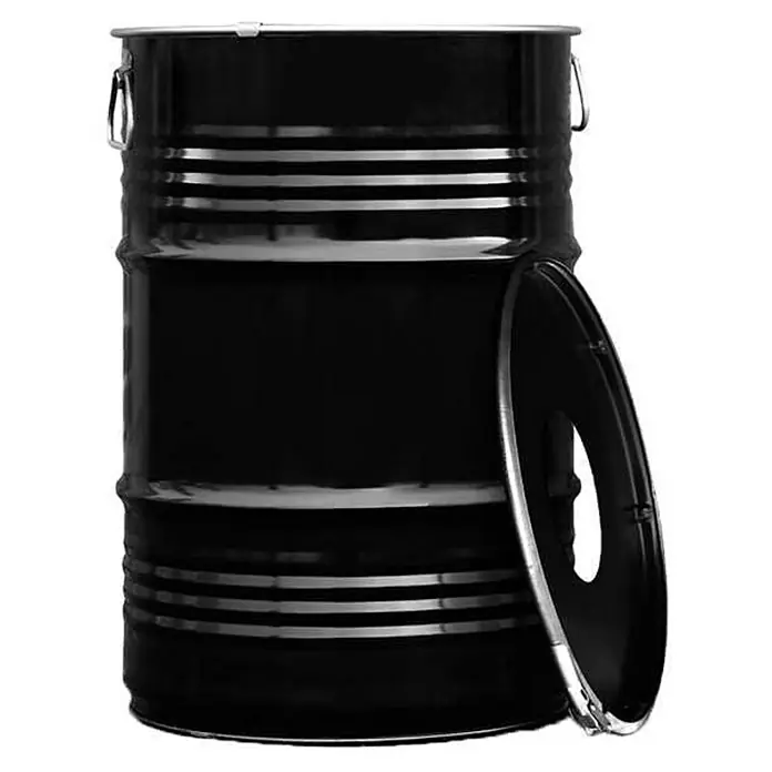 Proregal Standard-Mülleimer Robuste Abfalltonne mit Einwurf-Öffnung - 60 l, Metall, Schwarz - Schwarze Metalltonne mit abnehmbarem Deckel, ideal für Lagerung. Robuste Konstruktion für vielfältige Anwendungen im industriellen Bereich.