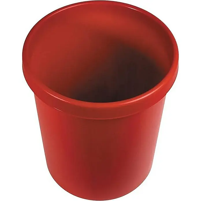 Proregal Papierkorb klassisch mit großem Einwurf - 45 l, Kunststoff, Rot - Roter Kunststoffeimer, ideal für verschiedene Zwecke im Haushalt oder Garten. Der Eimer ist robust und einfach zu reinigen.