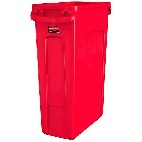 Proregal  Standard-Mülleimer Rubbermaid Slim Jim Mülleimer mit Belüftungskanälen